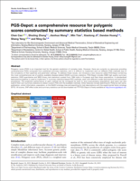 PGS-depot: 跨种族多基因风险评分算法预测海量疾病风险数据资源平台